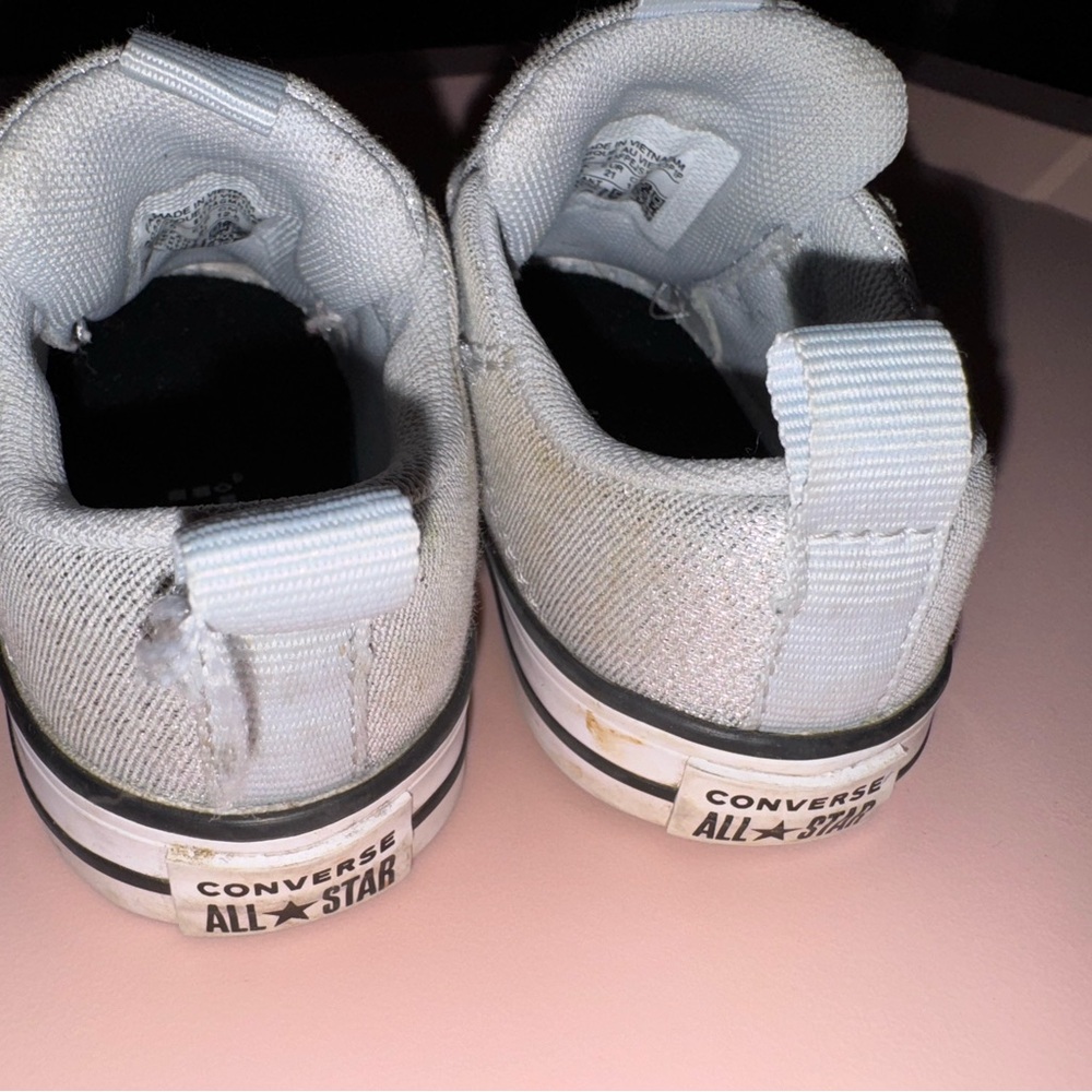 Converse Kids' Silver All Star Sneakers - Picture 3 of 4